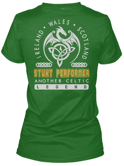 Stunt Performer Legend Patrick's Day T Shirts Irish Green áo T-Shirt Back