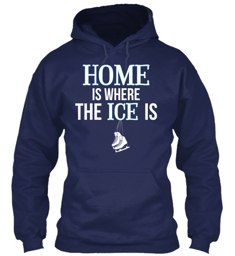 Home Is Where The Ice Is Navy áo T-Shirt Front