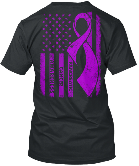 Pancreatic Cancer Awareness Black Camiseta Back