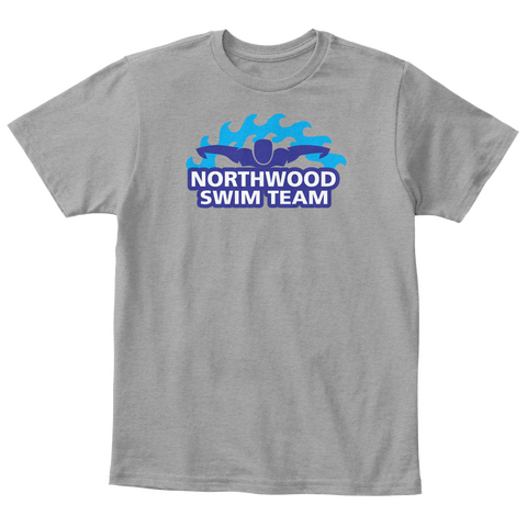 Northwood Swim Team Light Heather Grey  T-Shirt Front