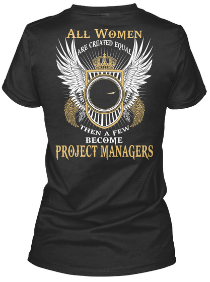 Project Manager   Limited Edition Black T-Shirt Back