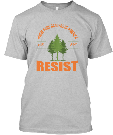 Rogue Park Rangers Of America
Est 2017
Resist Light Heather Grey  áo T-Shirt Front