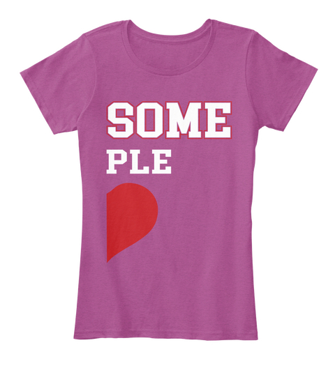 Some Ple Heathered Pink Raspberry T-Shirt Front