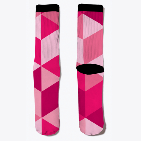 Fractal Pink Socks Standard áo T-Shirt Front