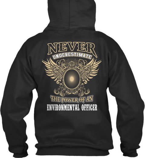 Environmental Officer Jet Black T-Shirt Back