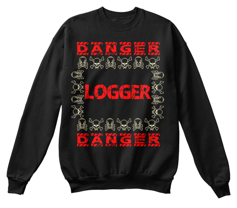 Danger Logger Danger Black áo T-Shirt Front