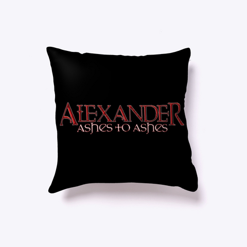 The Classic Pillow. Black T-Shirt Front