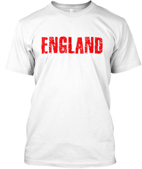 England Design White T-Shirt Front