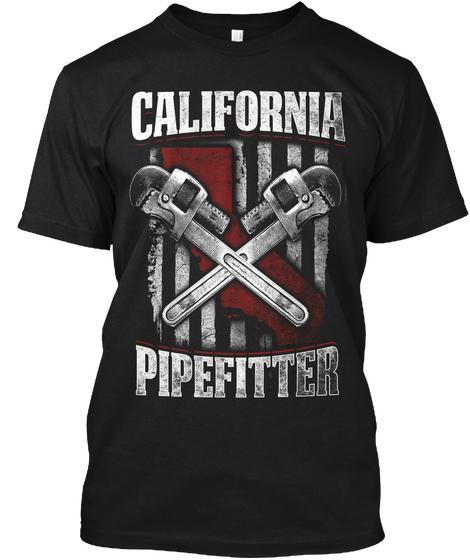 California Pipefitter Black T-Shirt Front