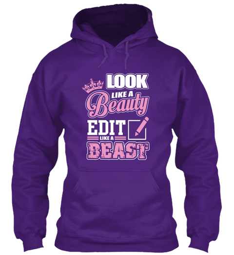 Beauty Edits Like A Beast Purple Camiseta Front