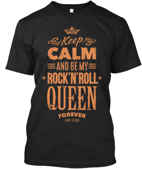 Rock'n'roll Queen Black T-Shirt Front