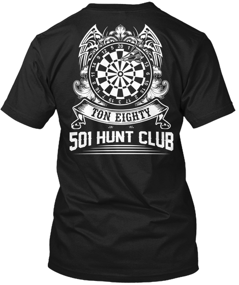 Ton Eighty 501 Hunt Clube Black Camiseta Back