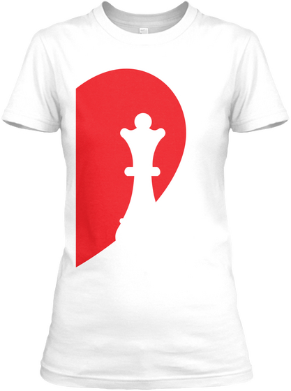 Queen Of Heart   Love Design White T-Shirt Front