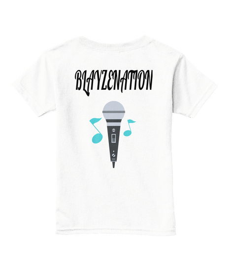 Blayzenation White  áo T-Shirt Back