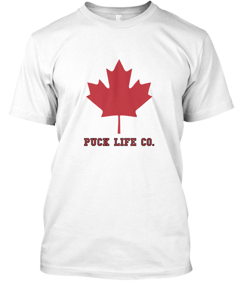 Puck Life Co. White T-Shirt Front