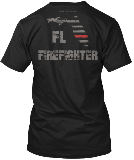 Fl Firefighter Black Kaos Back