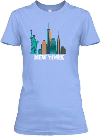 New York Light Blue T-Shirt Front