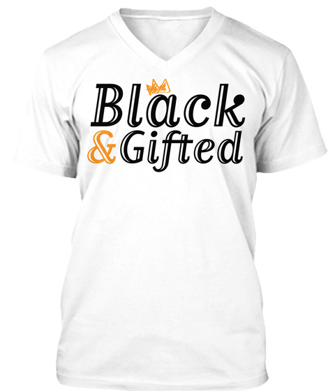 Black & Gifted White T-Shirt Front