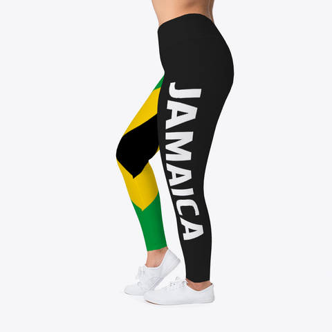 Official Jamaica Leggings Black T-Shirt Left