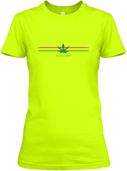 Adidaweed Safety Green T-Shirt Front