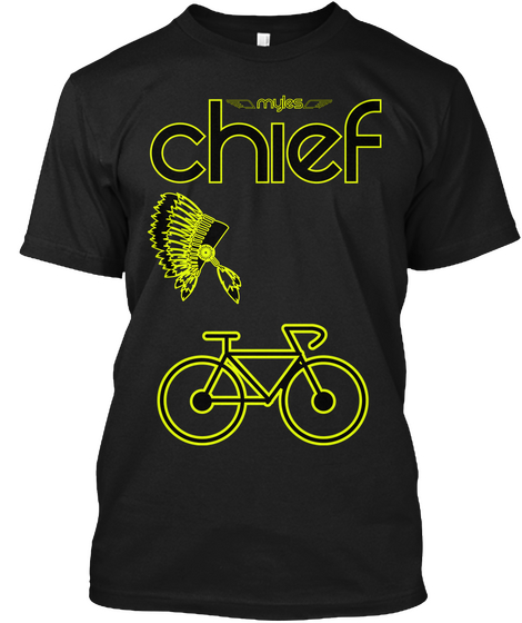 Myles Chief Black T-Shirt Front