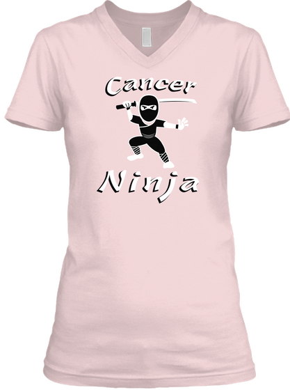 Cancer Ninja  Pink T-Shirt Front