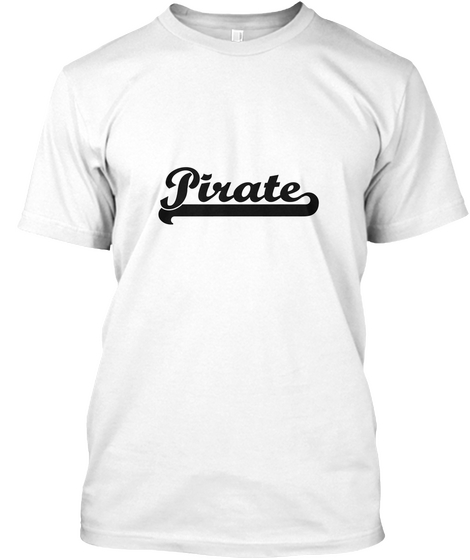 Pirate White T-Shirt Front