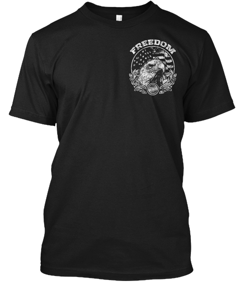 Freedom Black áo T-Shirt Front