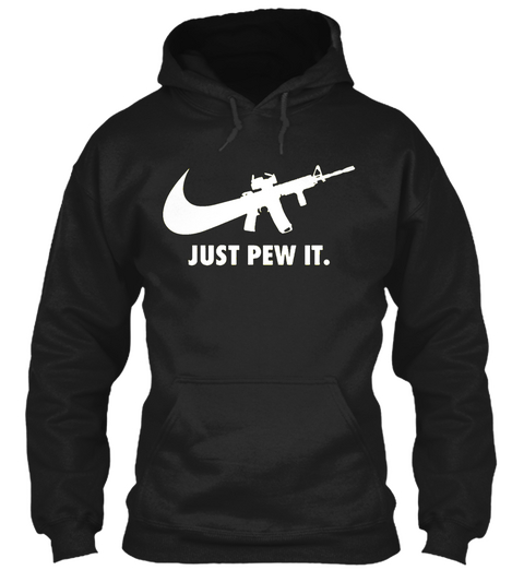 Just Pew It Black Camiseta Front