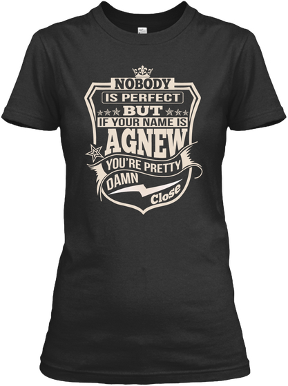 Nobody Perfect Agnew Thing Shirts Black Kaos Front