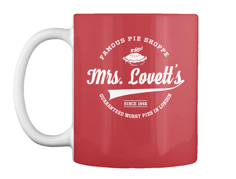 Mrs Lovett's Mug Bright Red Camiseta Front