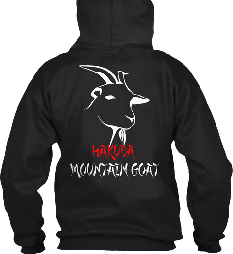 Hakuba Mountain Goat Black Camiseta Back