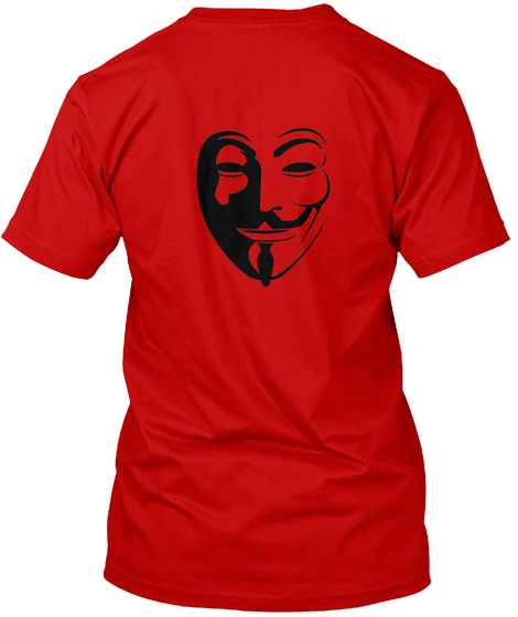 Anonymous Classic Red T-Shirt Back