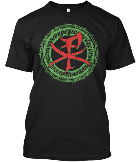 Christus Monogram Black T-Shirt Front