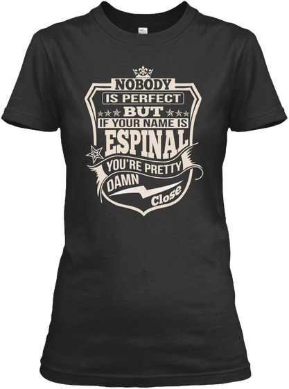 Nobody Perfect Espinal Thing Shirts Black T-Shirt Front