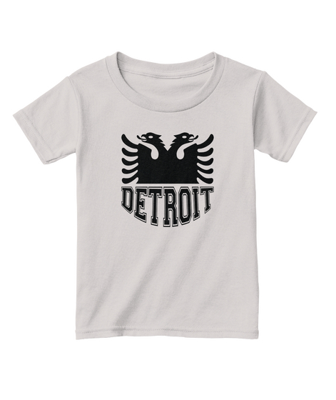 Albania Detroit Black Toddler Sport Grey  Camiseta Front