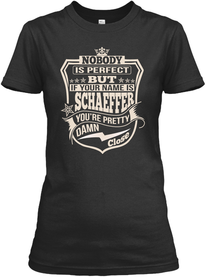 Nobody Perfect Schaeffer Thing Shirts Black T-Shirt Front