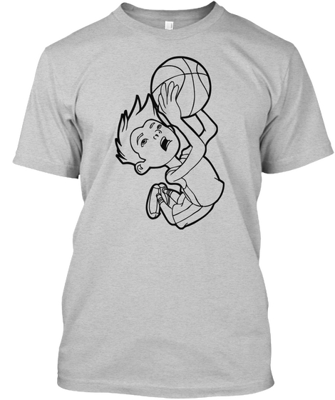 Basketball  T Shirt/Hoodie Light Steel T-Shirt Front