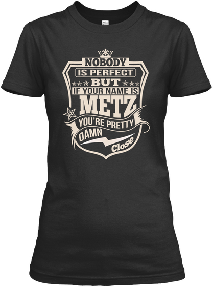 Nobody Perfect Metz Thing Shirts Black Camiseta Front