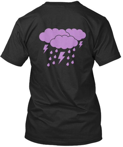 Purple Iii Black T-Shirt Back