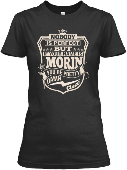 Nobody Perfect Morin Thing Shirts Black Maglietta Front