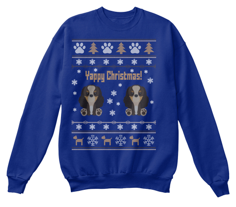 Yappy Christmas! Deep Royal  T-Shirt Front