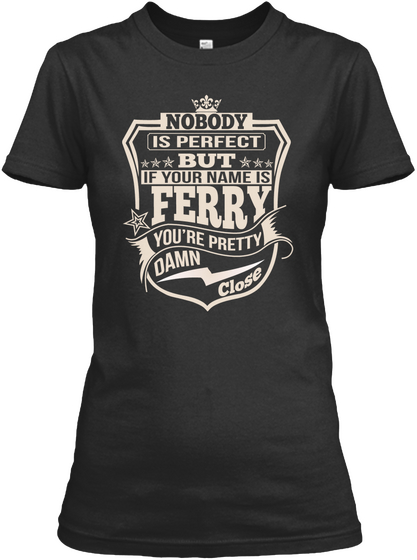 Nobody Perfect Ferry Thing Shirts Black áo T-Shirt Front