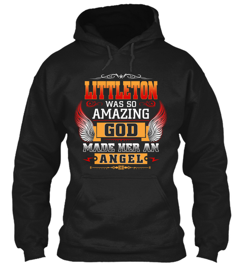Littleton Angel  Black T-Shirt Front