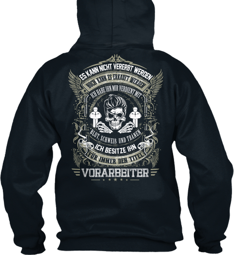 Vorarbeiter French Navy áo T-Shirt Back