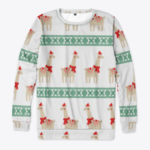 Fa La La La Llama Christmas Alpaca Standard Camiseta Front