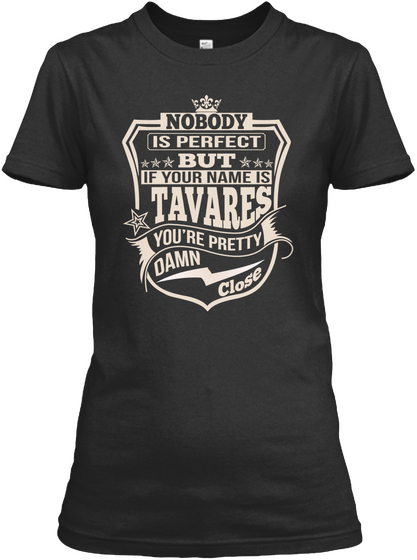 Nobody Perfect Tavares Thing Shirts Black T-Shirt Front