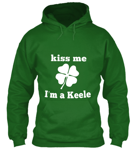 Kiss Me I'm A Keele Irish Green Maglietta Front