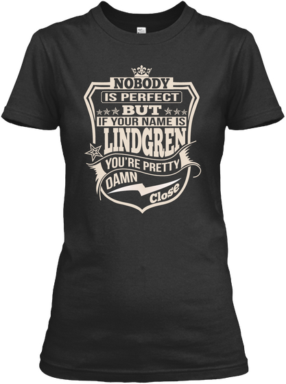 Nobody Perfect Lindgren Thing Shirts Black Kaos Front