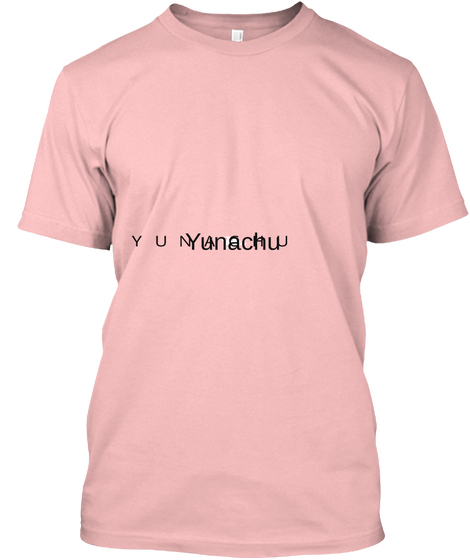 Yunachu ｙდｕდｎდａდｃდｈდｕდ Yu  A Pale Pink T-Shirt Front